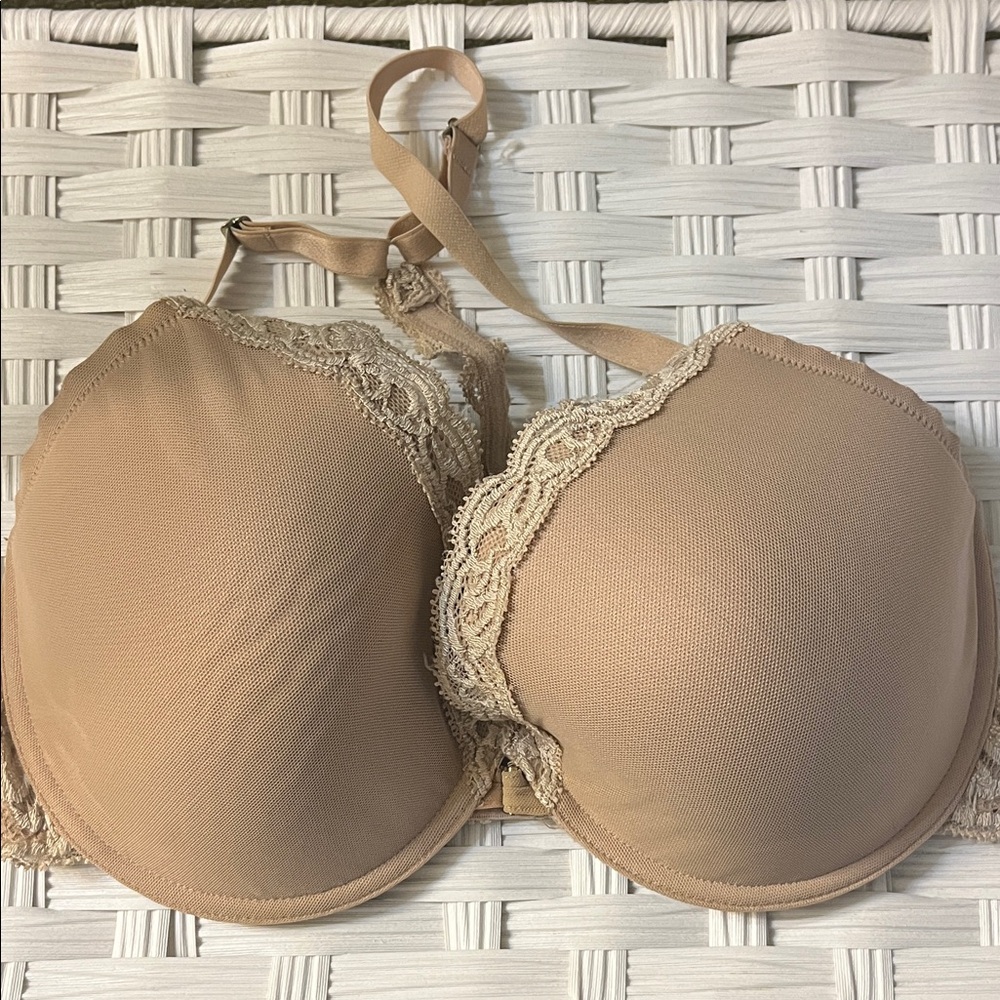 Natori Tan Lace Accent Bra 34 DD